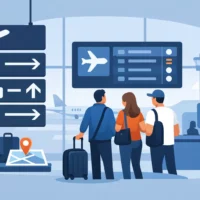 Airport Passenger Information Signage Example